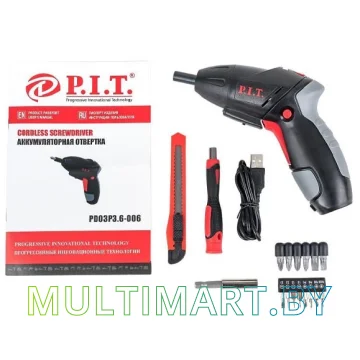 Электроотвертка P.I.T PD03P3.6-006 (с АКБ) картинка 2